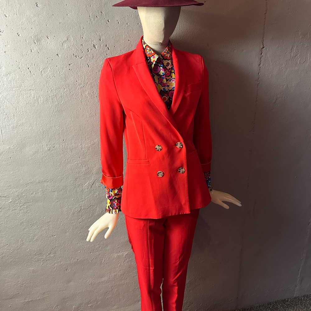 Formal Blazer And Pants Set,Suits Iris& Ink Red Size 4